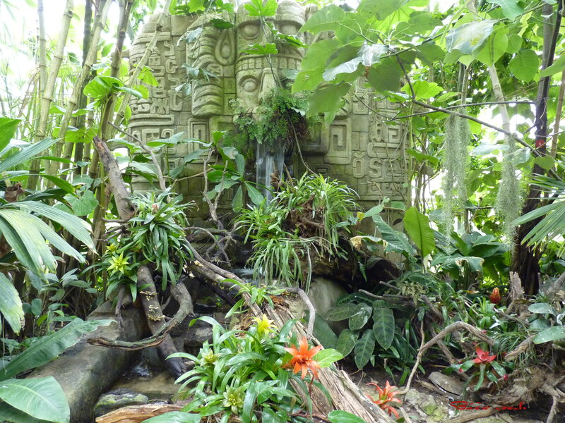 Tiki Statue with Waterfall