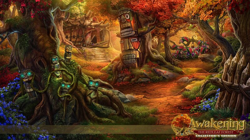 Tiki Statues in Forest