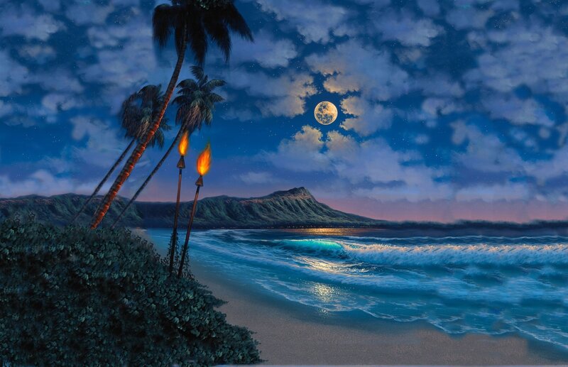 Tiki Torches on Beach