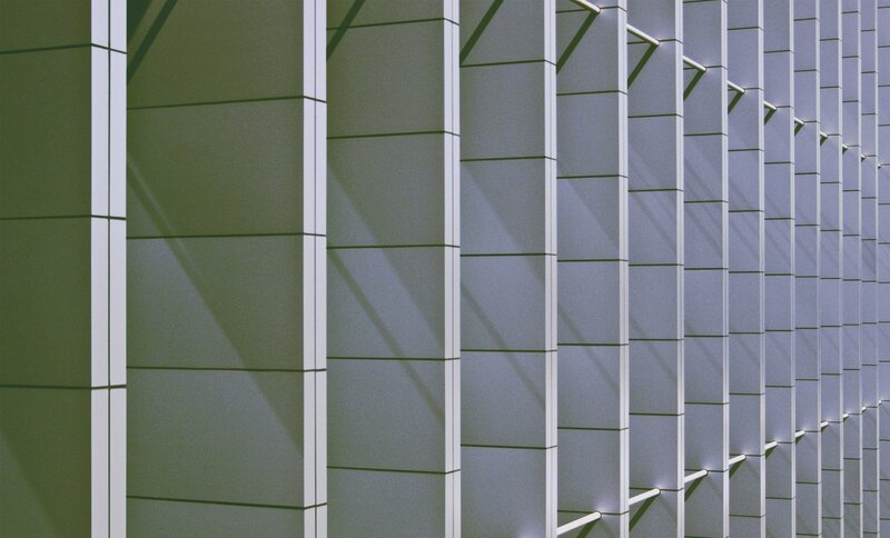 Tiled Building Facade