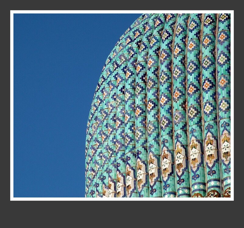 tiled dome against blue sky
