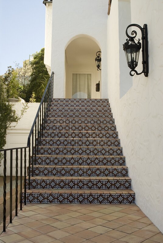 tiled staircase entrance