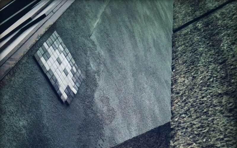 tiled wall detail