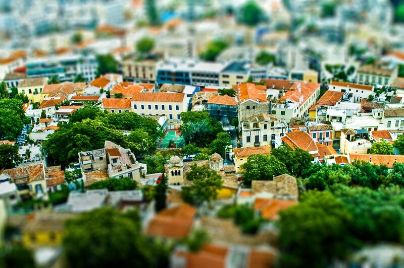 Tilt-shift Cityscape — Green, Serene