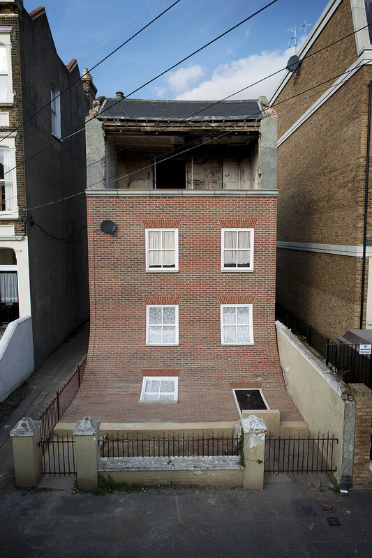Tilted Brick Building