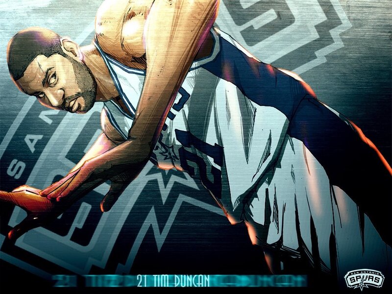 Tim Duncan basketball artwork