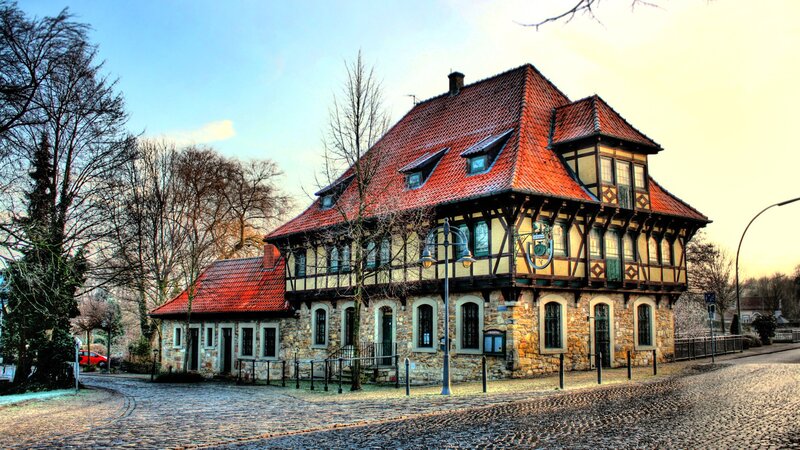 Timber-framed Building — Red