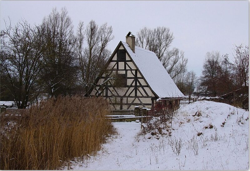 Timber-framed House — White, Quiet