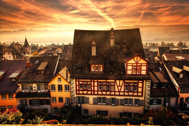 Timber-framed Houses — Orange, Dramatic