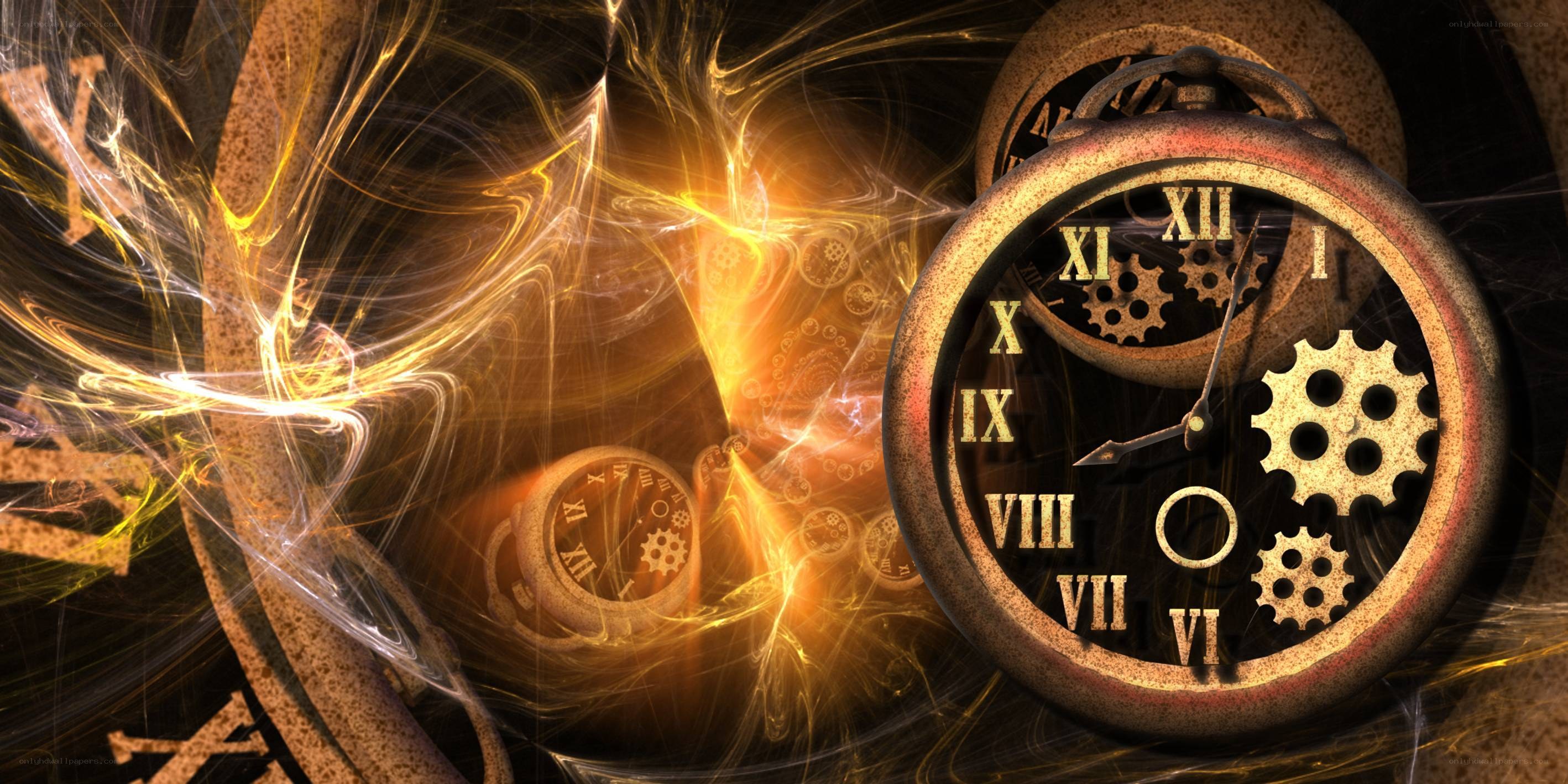 time and gears abstract art