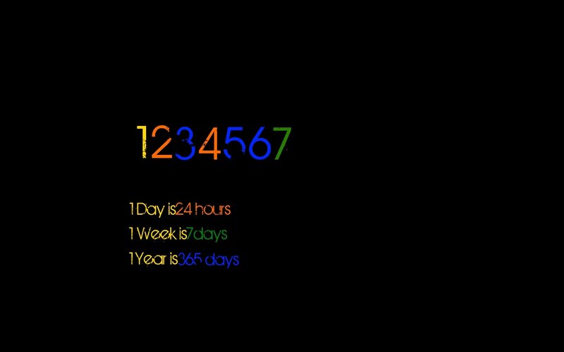 time facts on black background