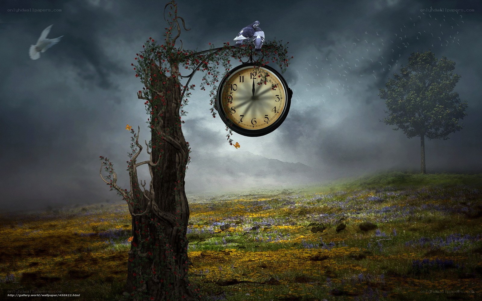Time in a dreamy landscape