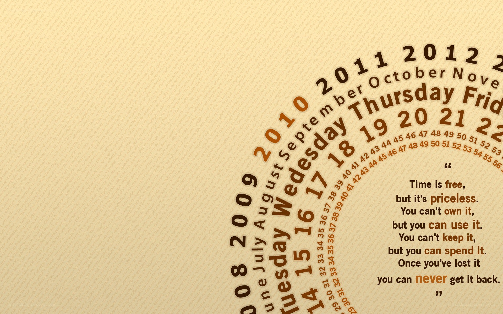 time is free quote wallpaper