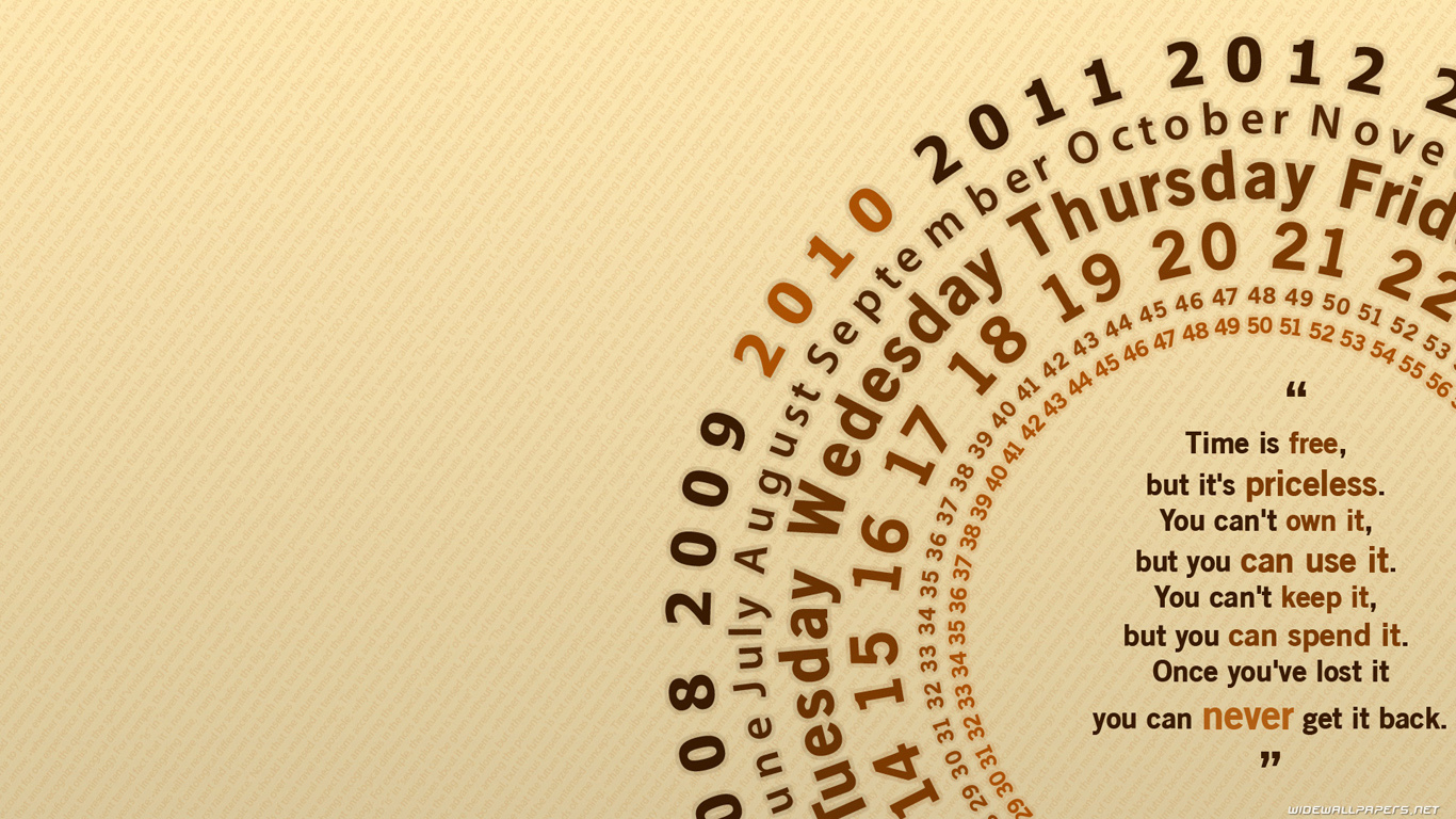 Time is free quote wallpaper
