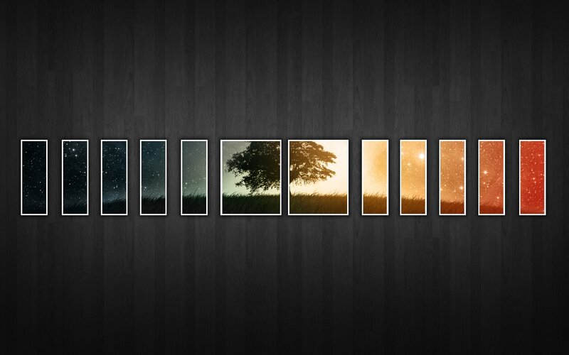 Time-lapse of day to night