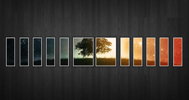 Time-lapse of day to night