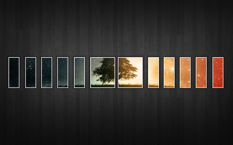 Time-lapse of day to night