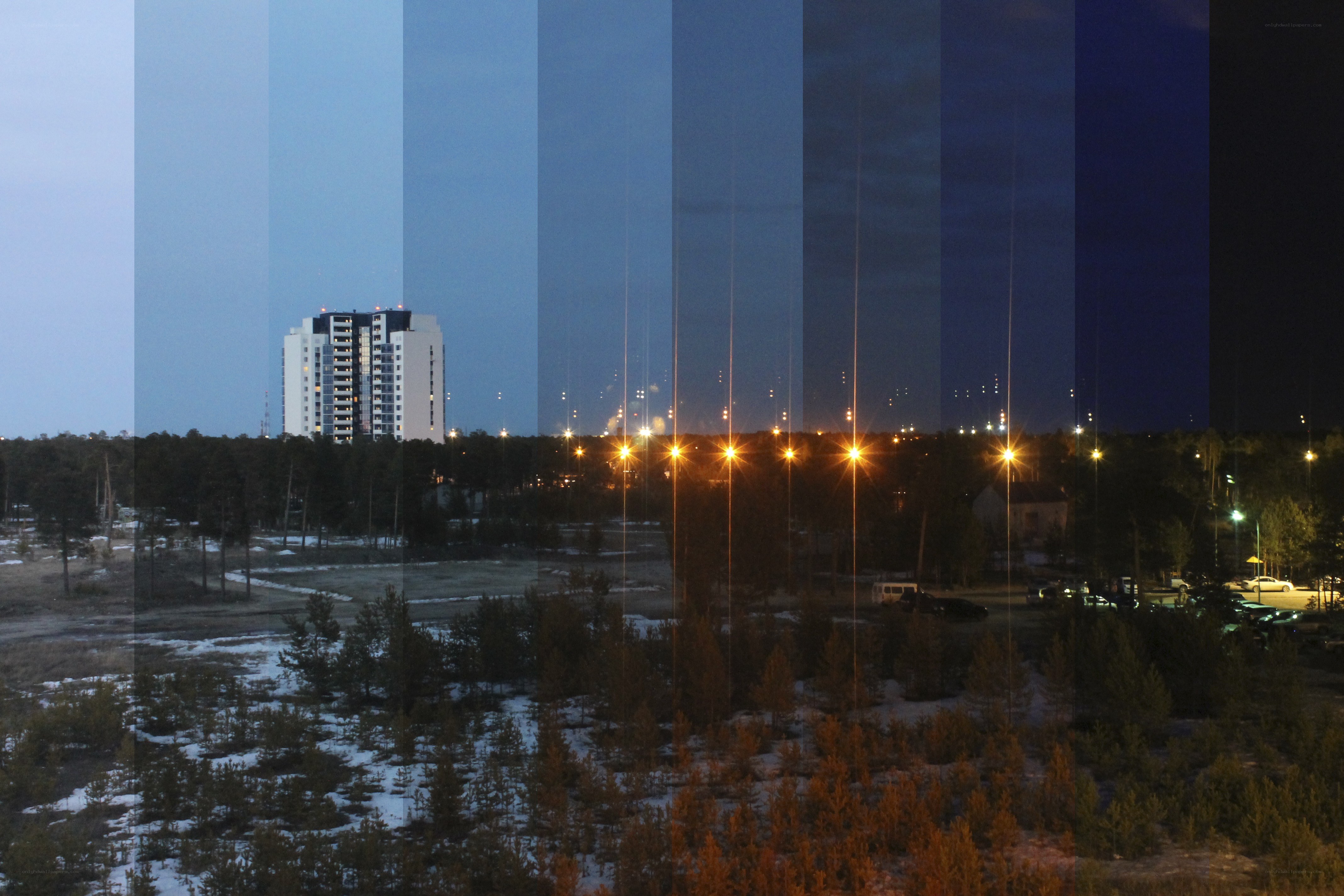 Time-lapse of evening sky