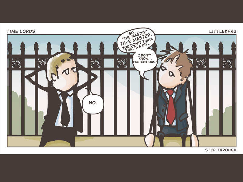 Time Lords comic panel