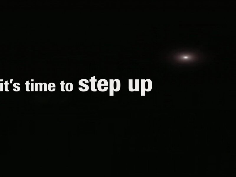 time to step up text