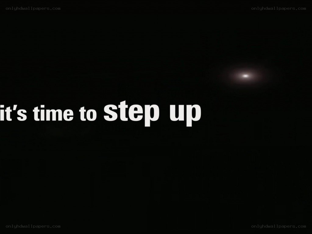 time to step up text