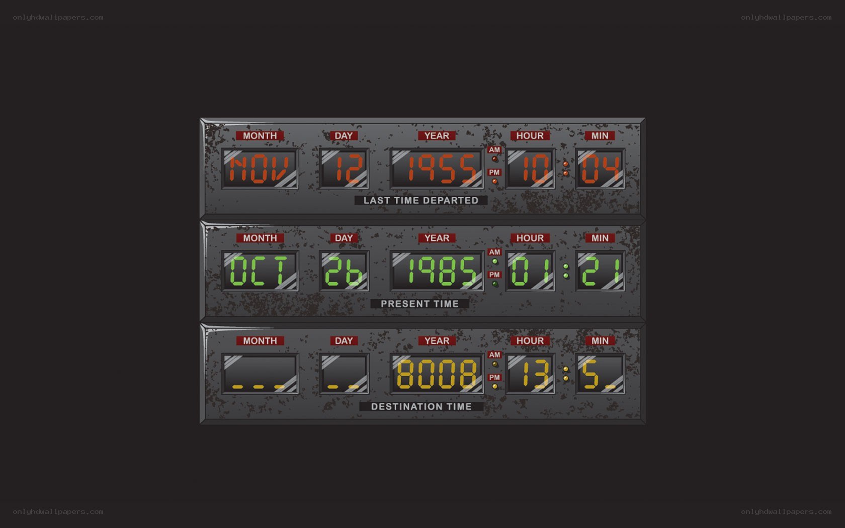 time travel device interface