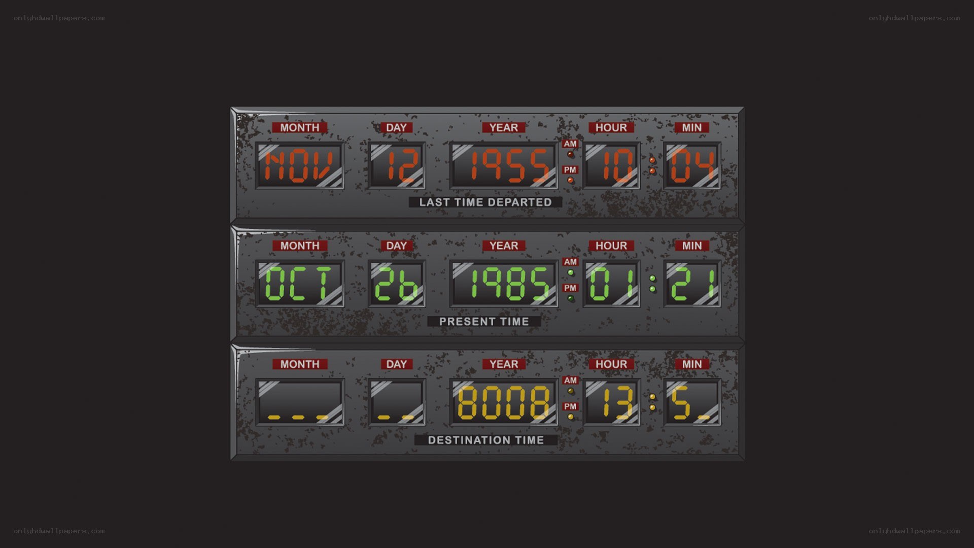 time travel display panels