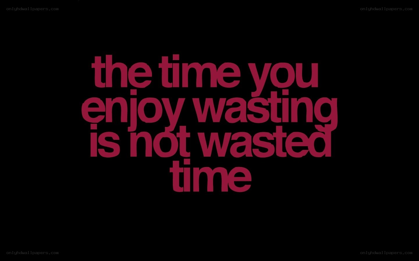 time you enjoy wasting
