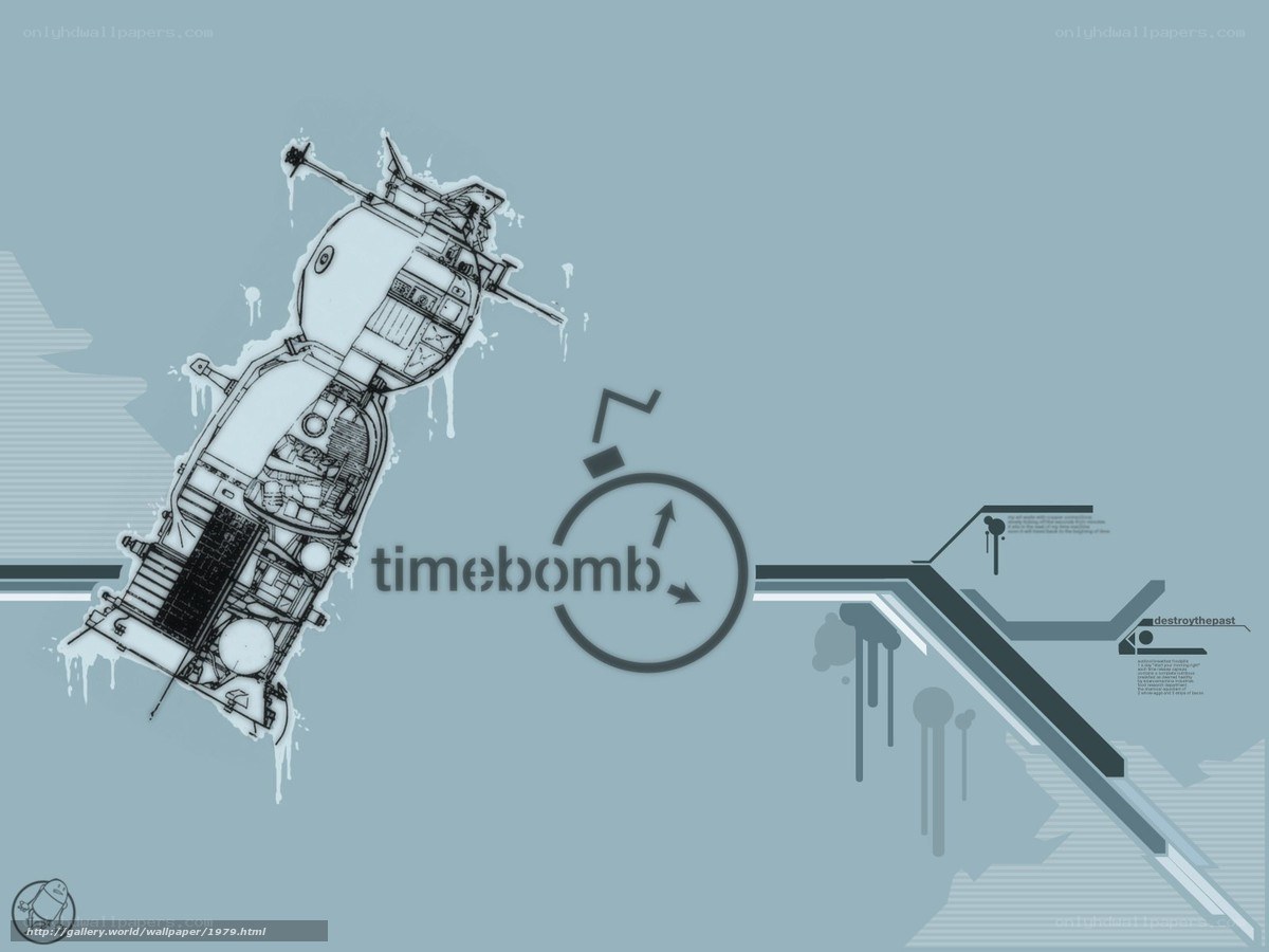 Timebomb artwork with spacecraft