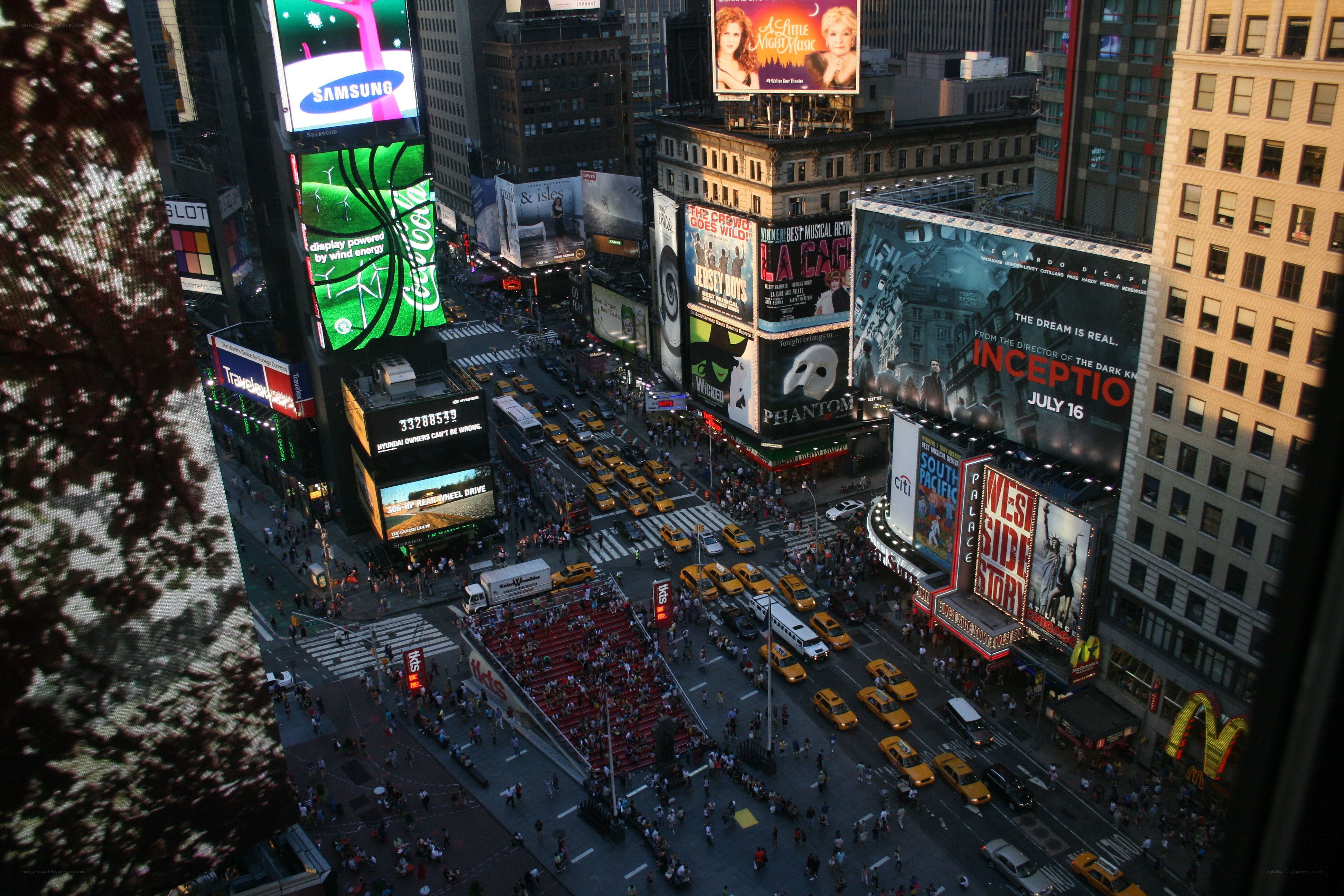 Times Square at dusk