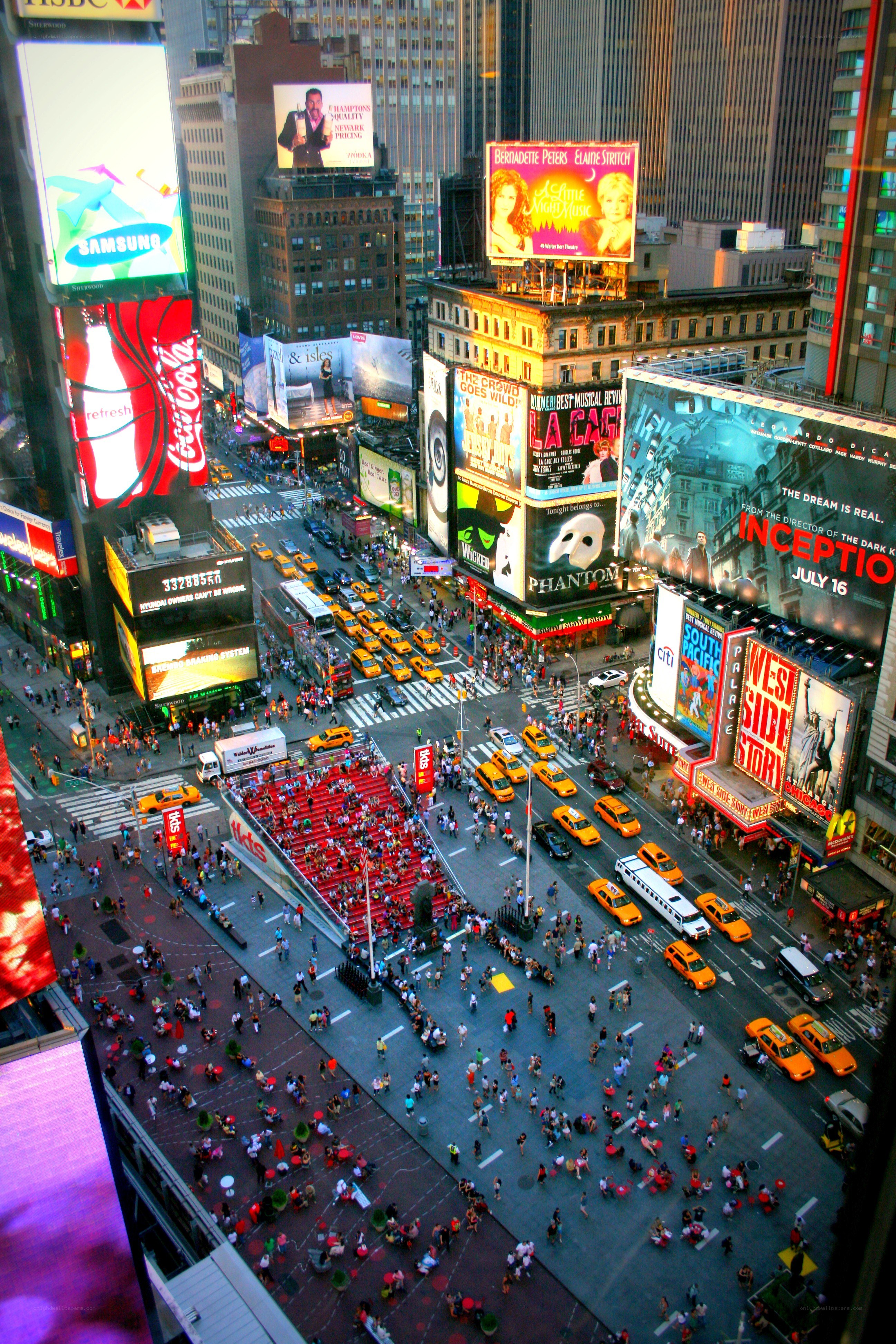 Times Square at dusk