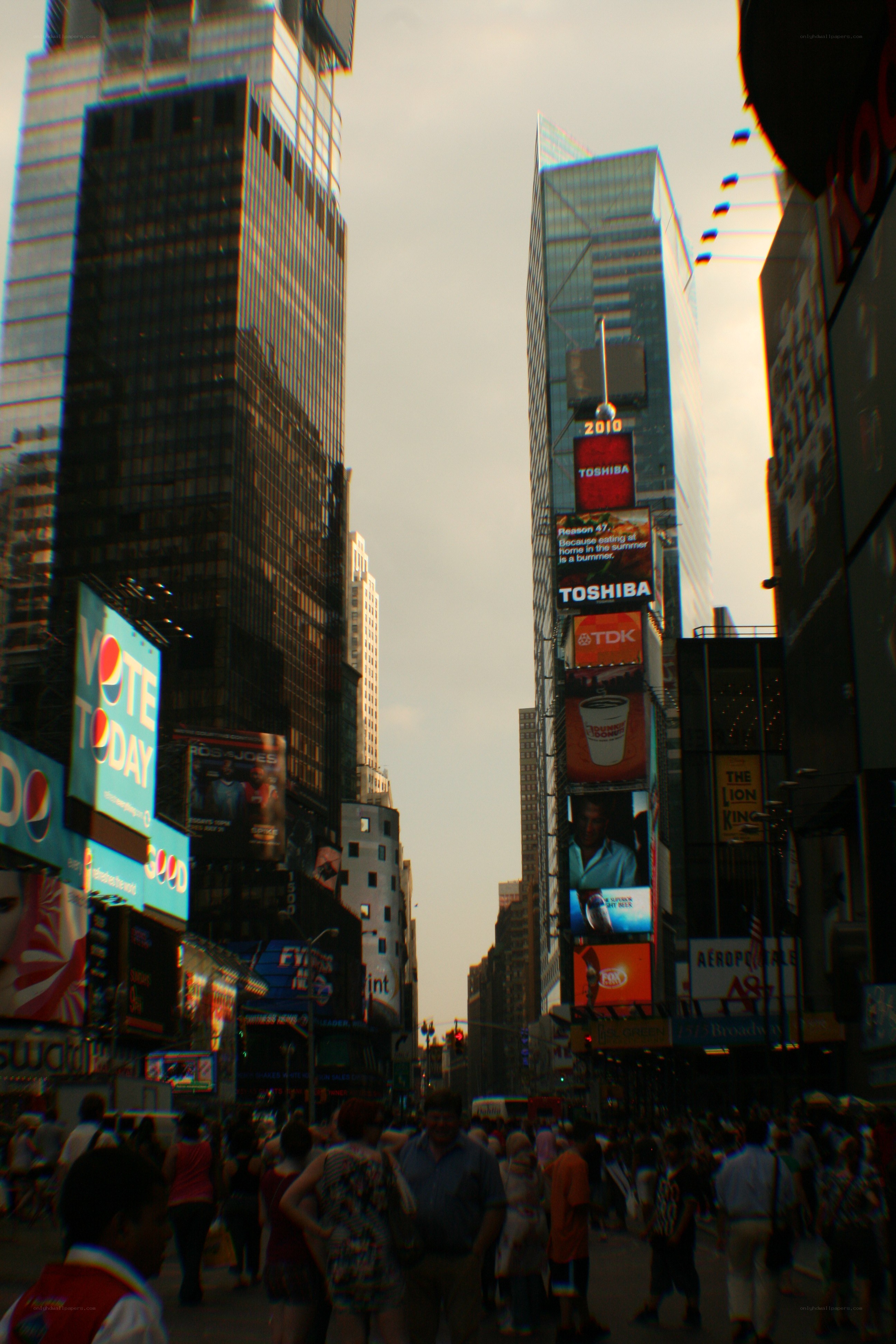 Times Square at dusk