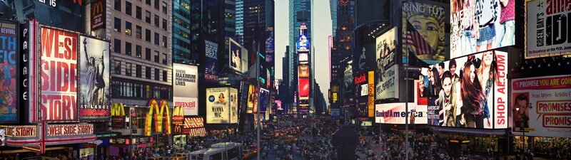Times Square at Dusk — Blue, Busy