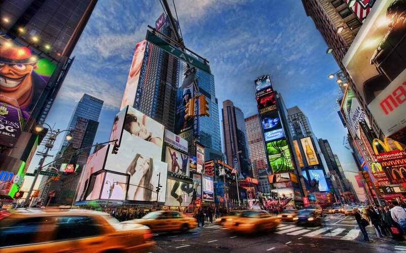 Times Square at Dusk — Blue, Dramatic, Sunset