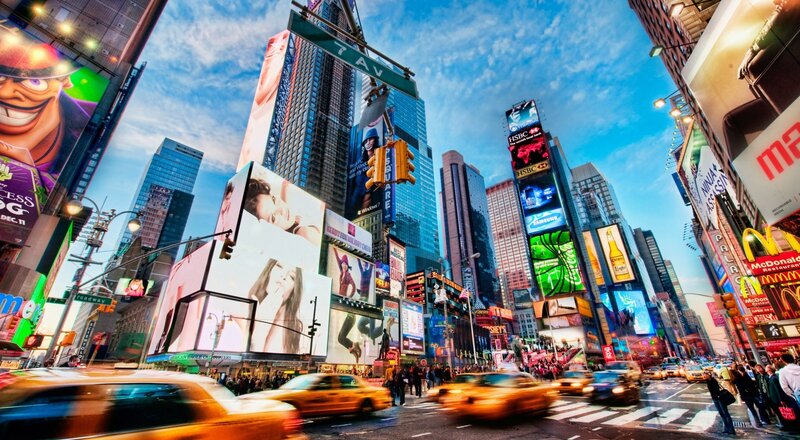 Times Square at Dusk — Blue