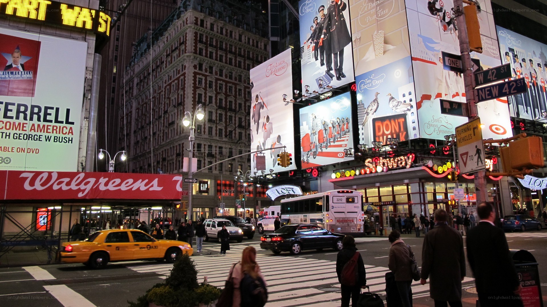 Times Square at night