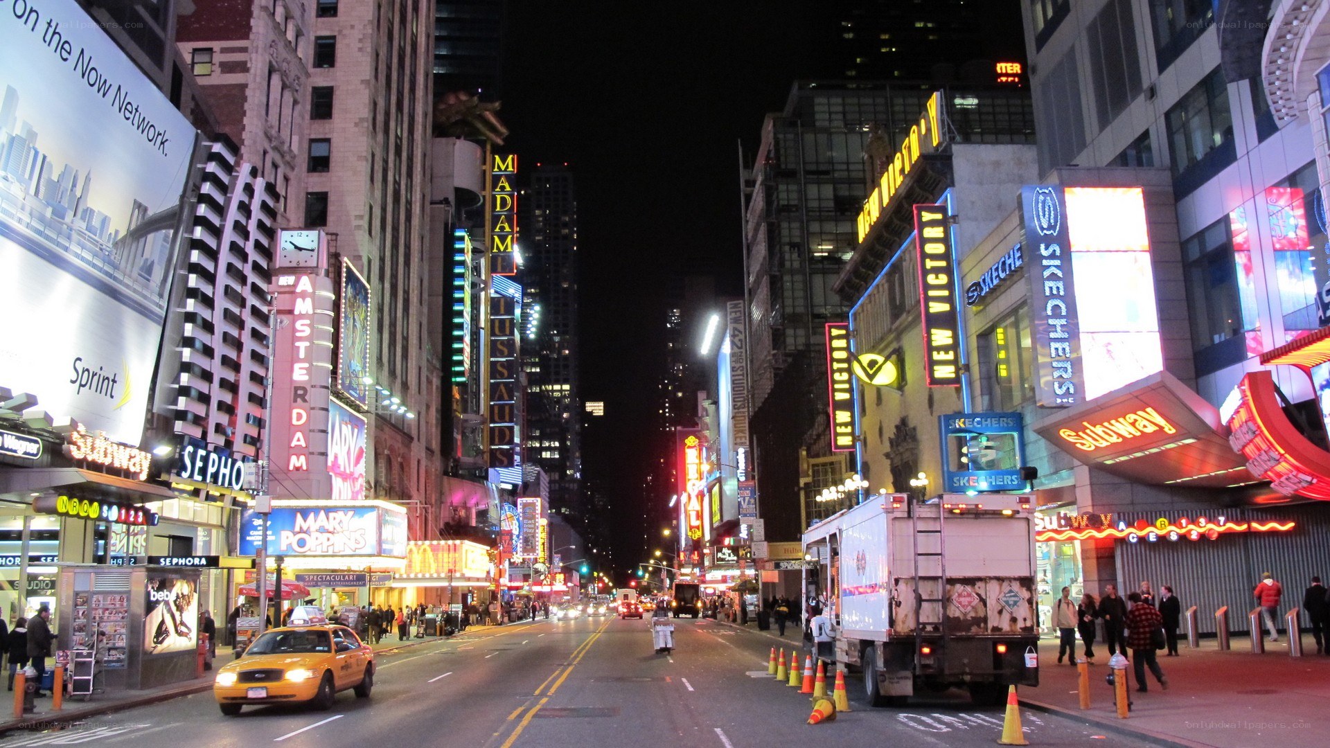 Times Square at night