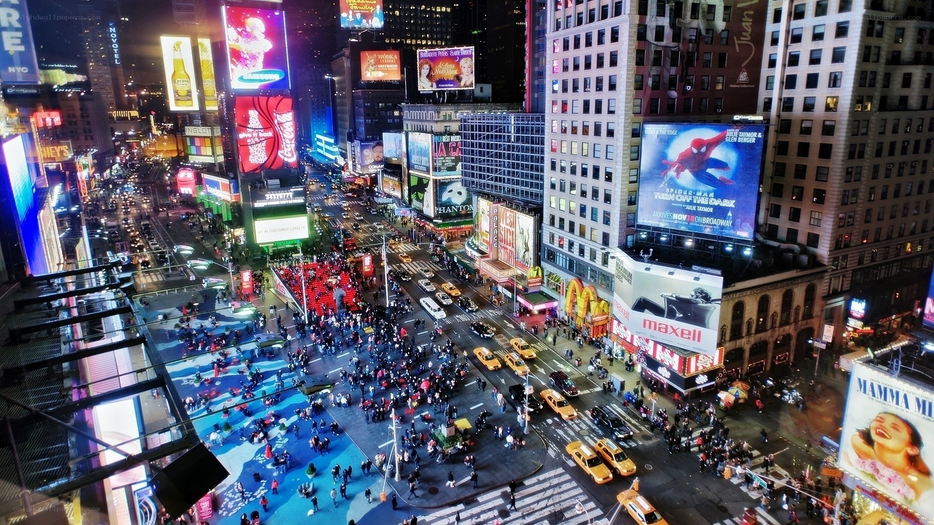 Times Square at night