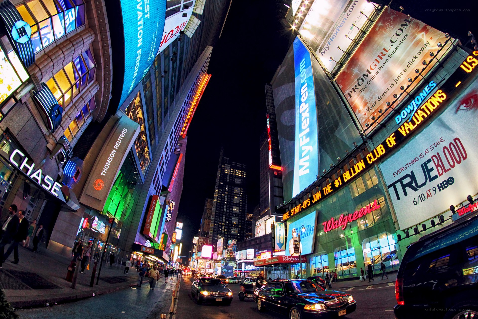Times Square at night