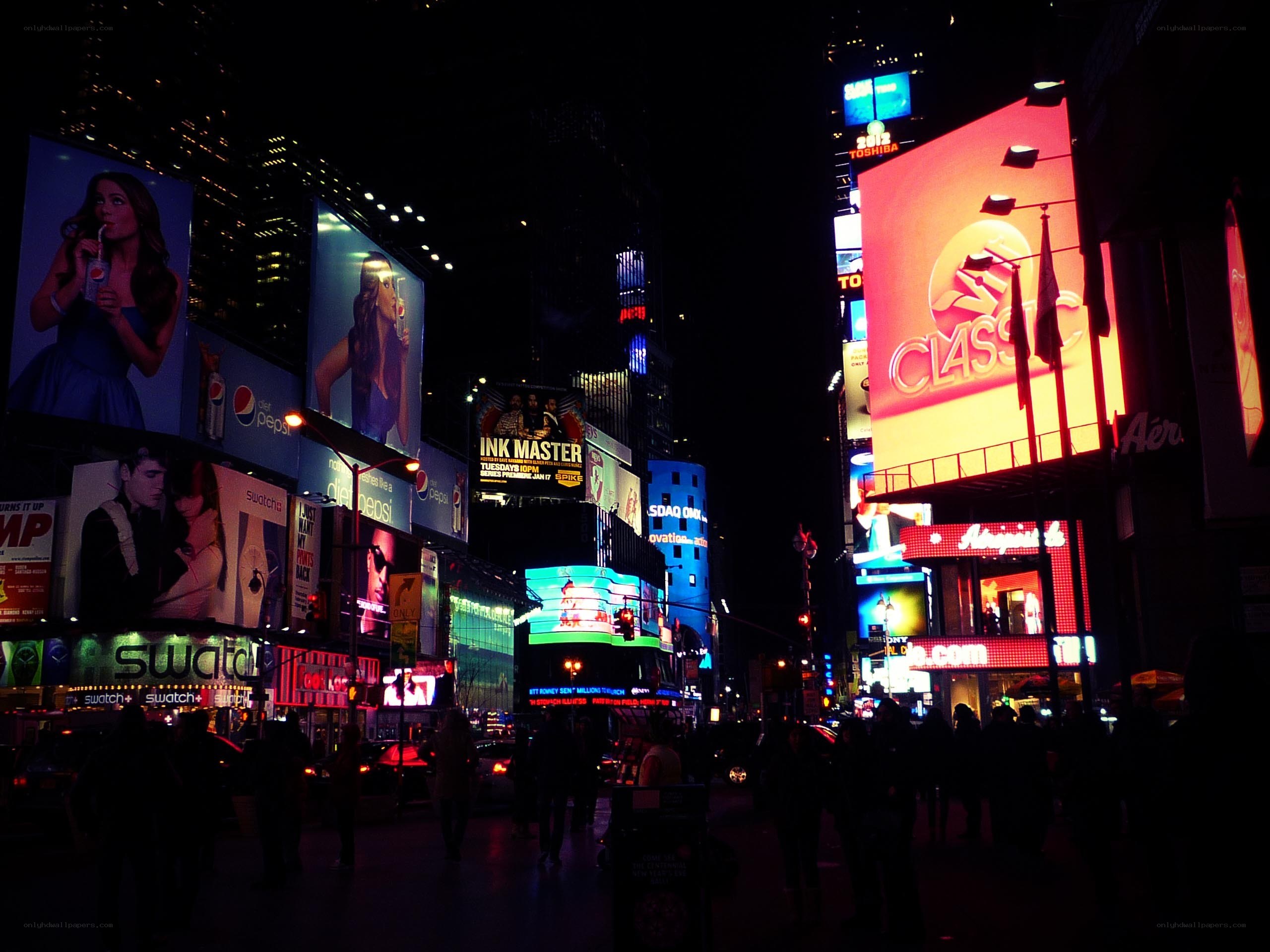 Times Square at night