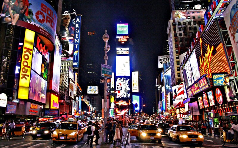 Times Square at night