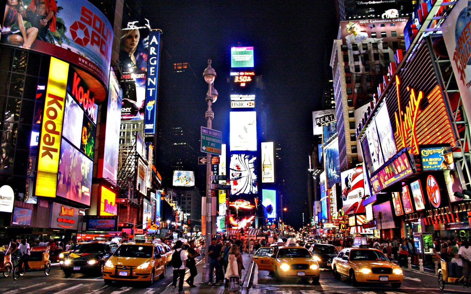 Times Square at night