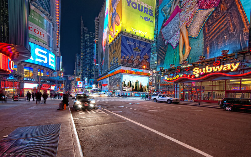 Times Square at night