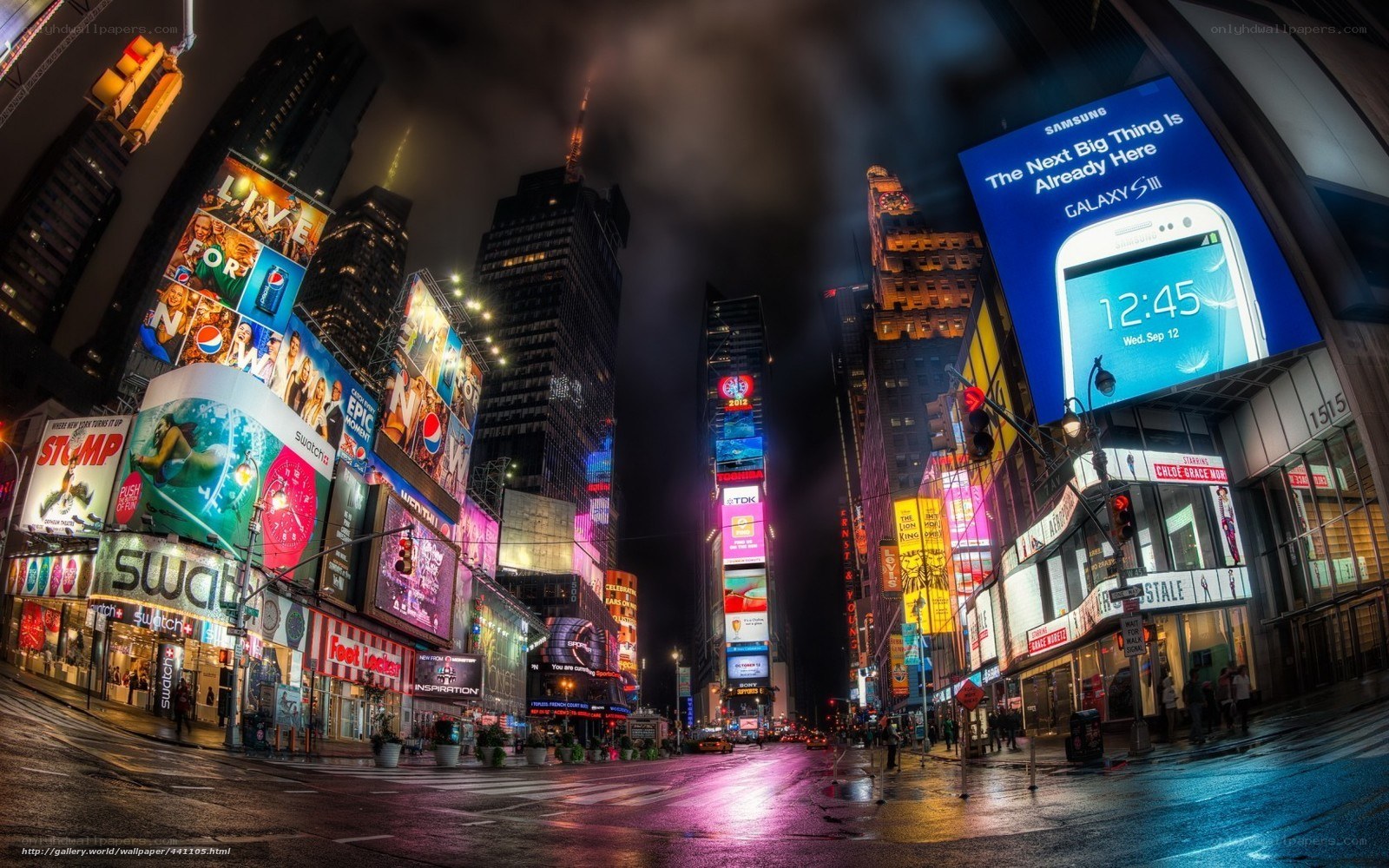 Times Square at night
