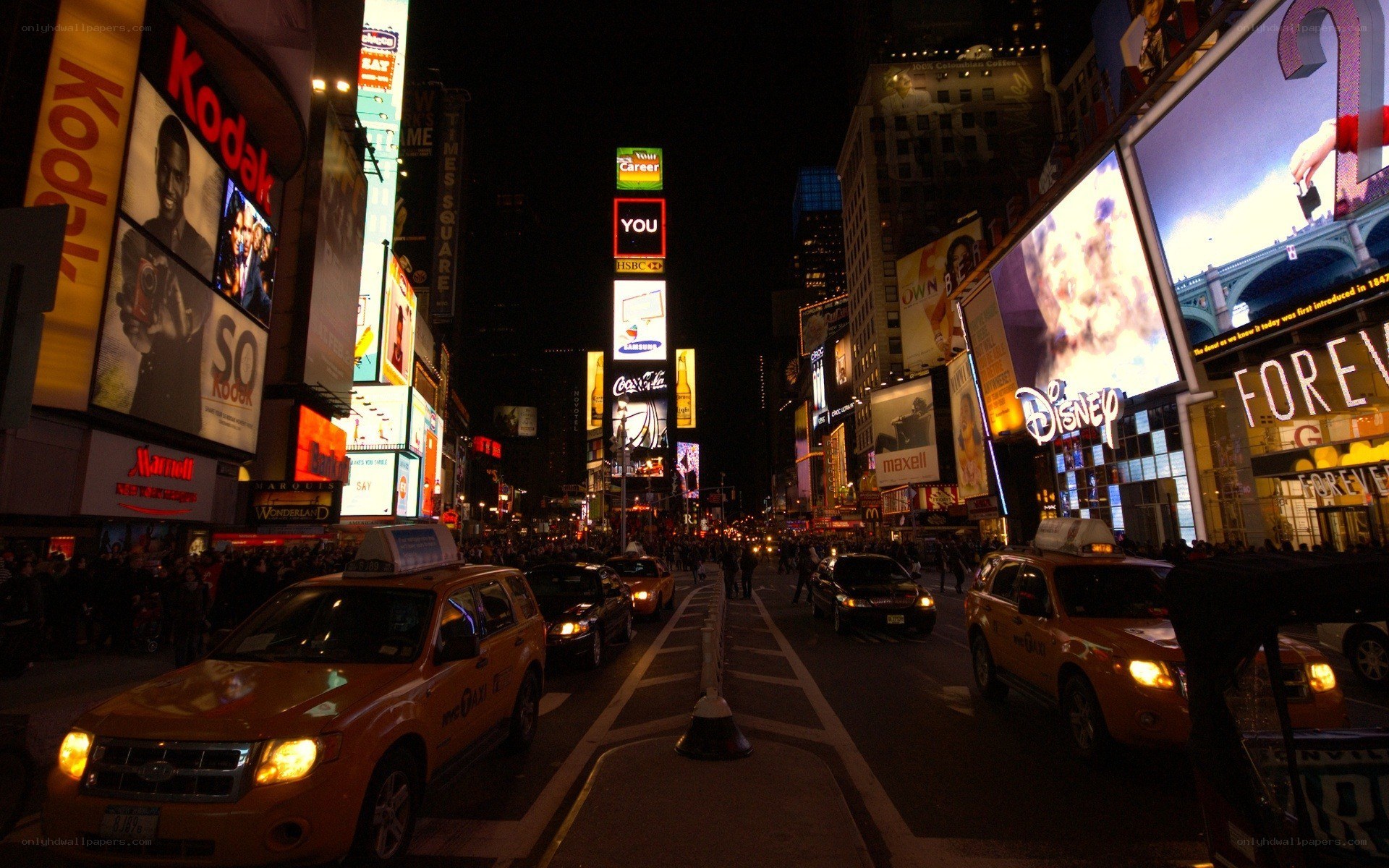 Times Square at night
