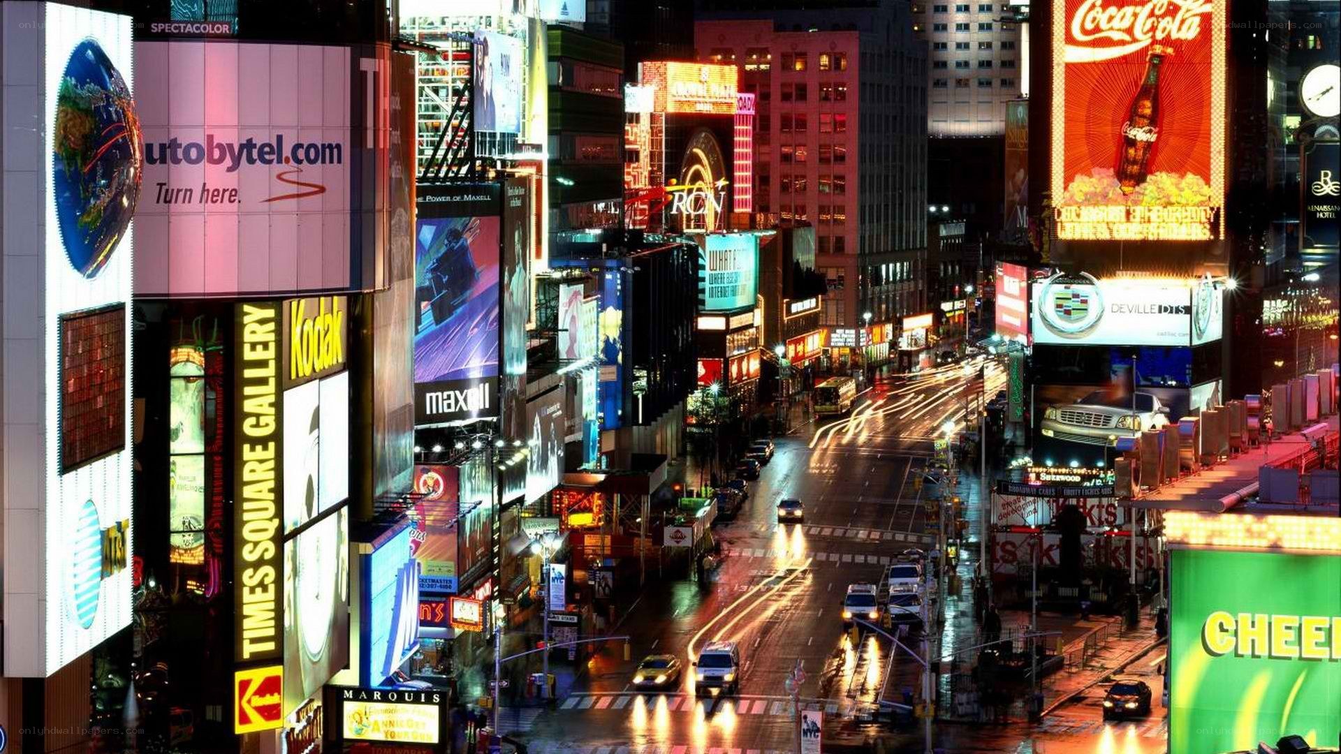 Times Square at night