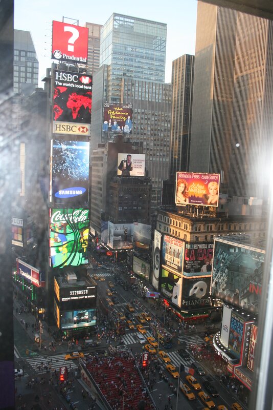 Times Square billboards and traffic