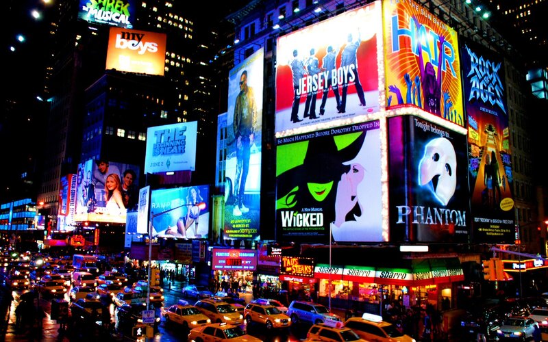 Times Square Billboards — Black, Vibrant