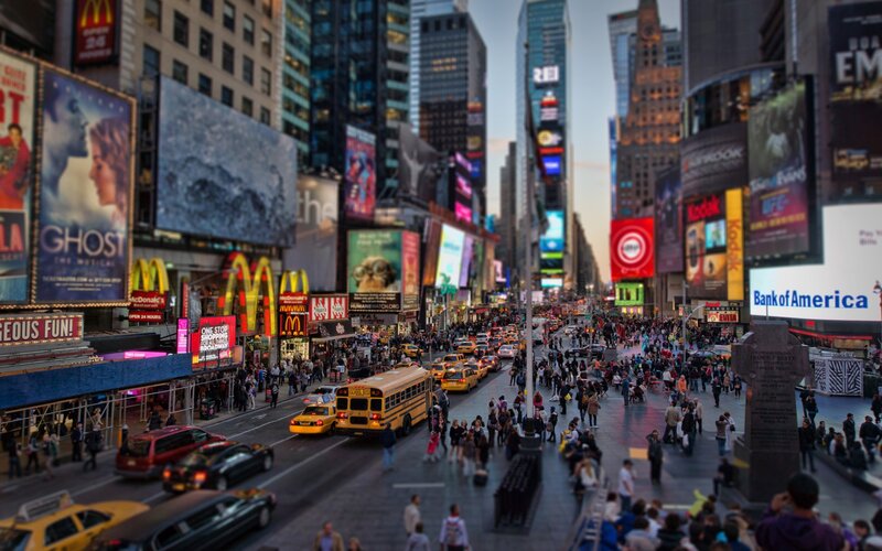 Times Square Street Scene — Yellow