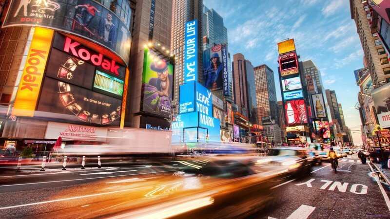 Times Square Traffic — Blue